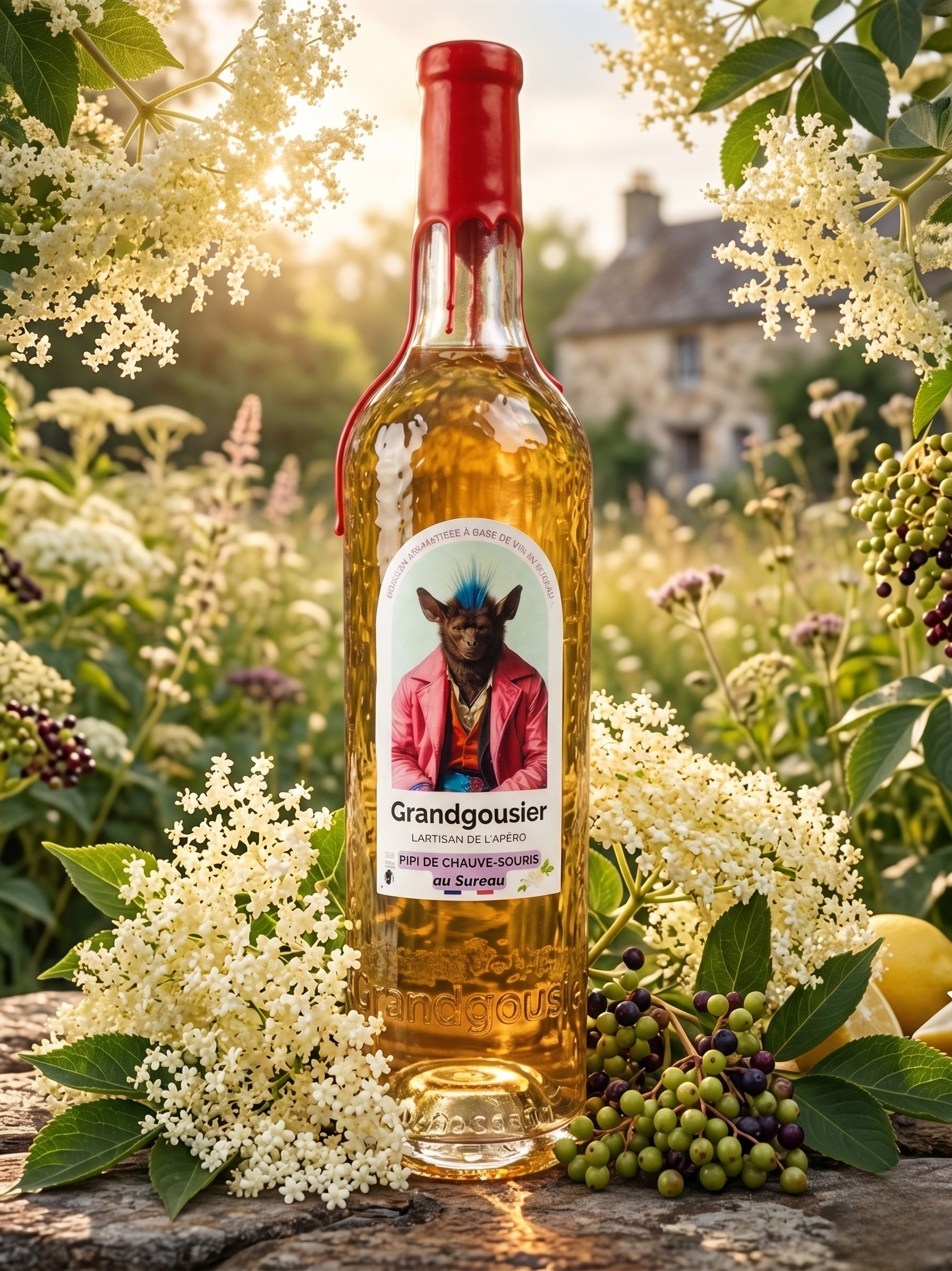 Bouteille splendide Grandgousier à la fleur de sureau