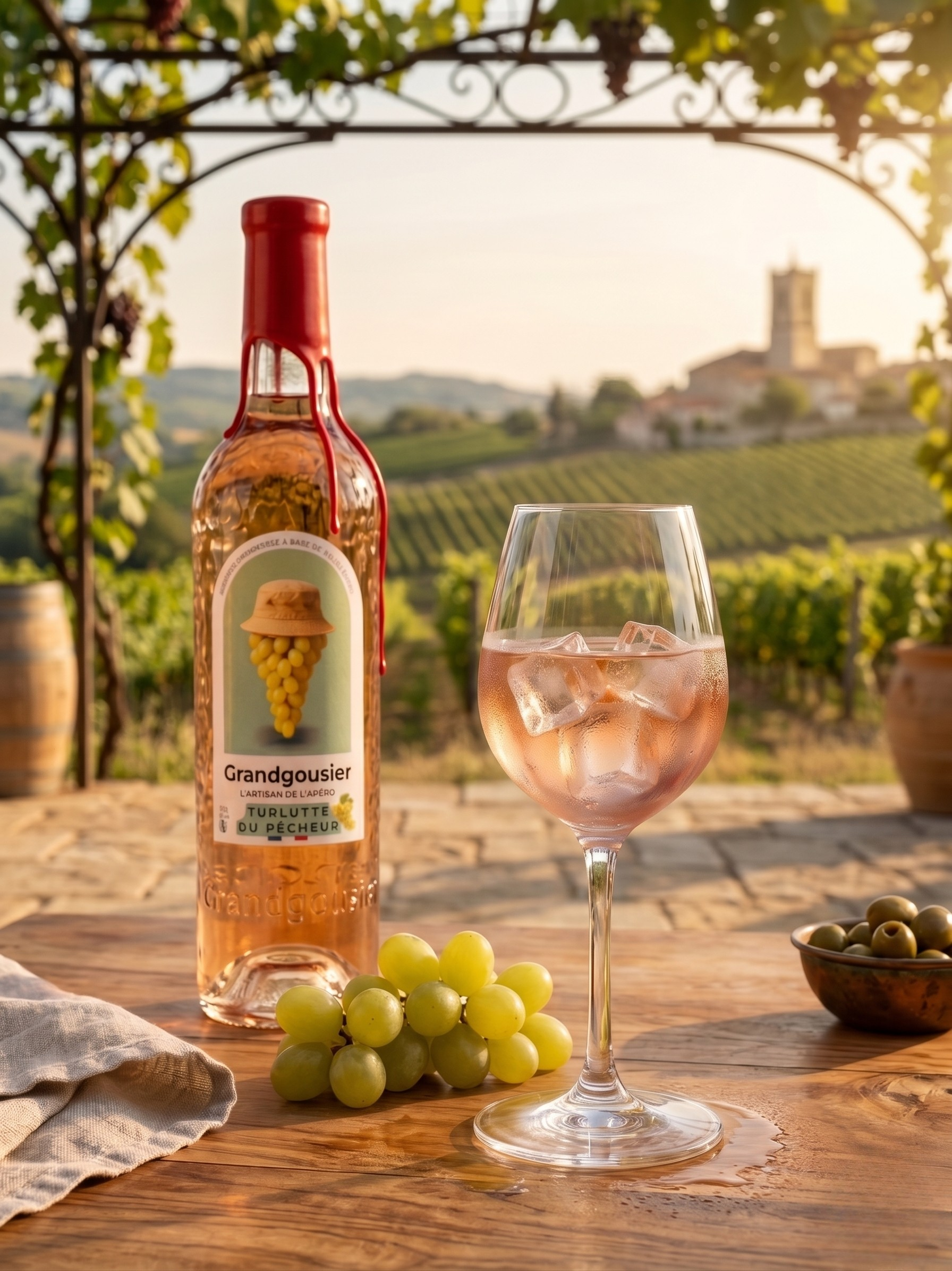 Cocktail à base d'apéritif Grandgousier au muscat